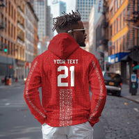 World Football 2026 Egypt Custom Hoodie Red Ancient Egyptian Hieroglyphs - Wonder Print Shop