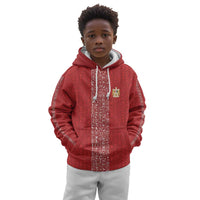World Football 2026 Egypt Custom Kid Hoodie Red Ancient Egyptian Hieroglyphs - Wonder Print Shop