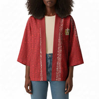 World Football 2026 Egypt Custom Kimono Red Ancient Egyptian Hieroglyphs - Wonder Print Shop
