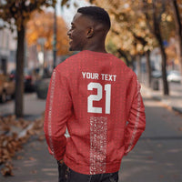 World Football 2026 Egypt Custom Sweatshirt Red Ancient Egyptian Hieroglyphs - Wonder Print Shop