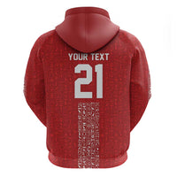 World Football 2026 Egypt Custom Zip Hoodie Red Ancient Egyptian Hieroglyphs - Wonder Print Shop
