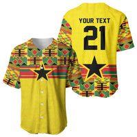 World Football 2026 Ghana Custom Baseball Jersey Black Stars African Kente Pattern LT9