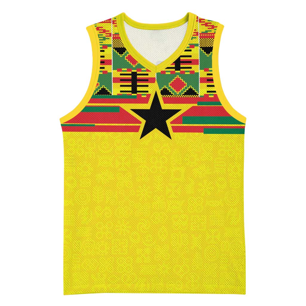 World Football 2026 Ghana Custom Basketball Jersey Black Stars African Kente Pattern - Wonder Print Shop
