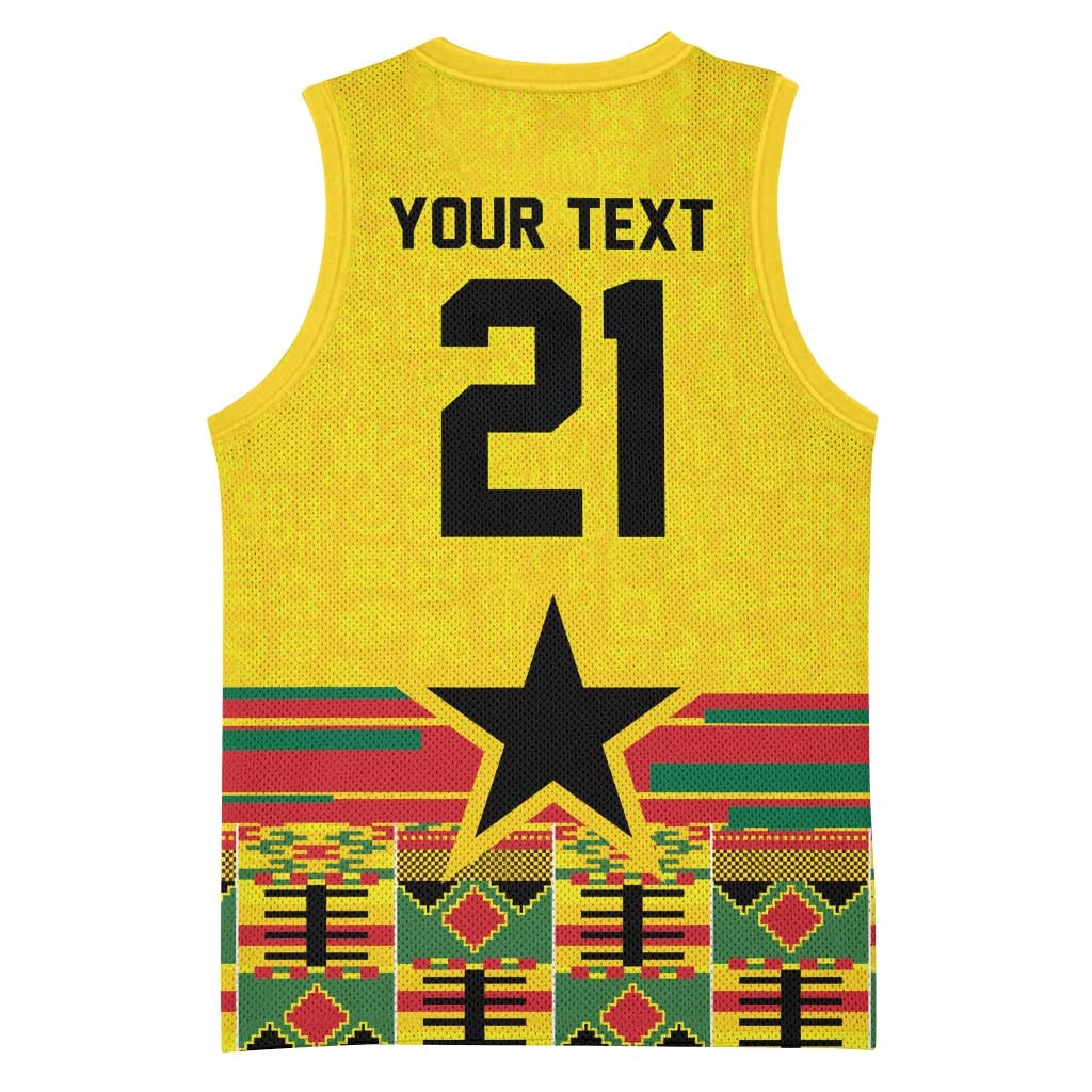 World Football 2026 Ghana Custom Basketball Jersey Black Stars African Kente Pattern - Wonder Print Shop