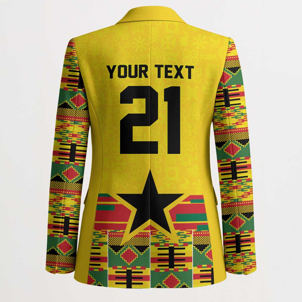 World Football 2026 Ghana Custom Blazer Black Stars African Kente Pattern - Wonder Print Shop