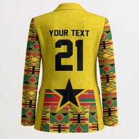 World Football 2026 Ghana Custom Blazer Black Stars African Kente Pattern - Wonder Print Shop