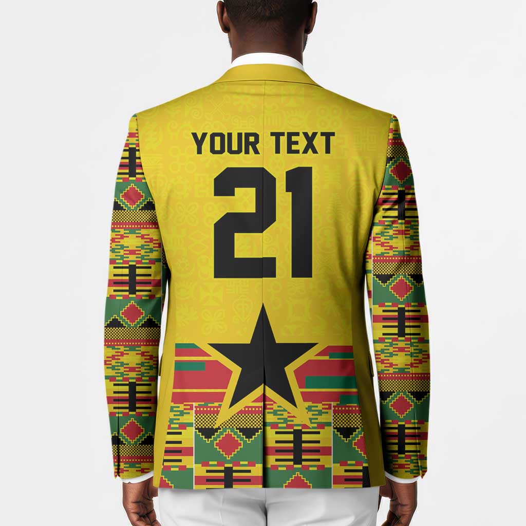 World Football 2026 Ghana Custom Blazer Black Stars African Kente Pattern - Wonder Print Shop