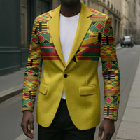 World Football 2026 Ghana Custom Blazer Black Stars African Kente Pattern - Wonder Print Shop