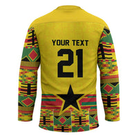 World Football 2026 Ghana Custom Hockey Jersey Black Stars African Kente Pattern - Wonder Print Shop