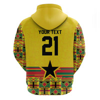 World Football 2026 Ghana Custom Hoodie Black Stars African Kente Pattern - Wonder Print Shop