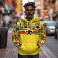 World Football 2026 Ghana Custom Hoodie Black Stars African Kente Pattern - Wonder Print Shop