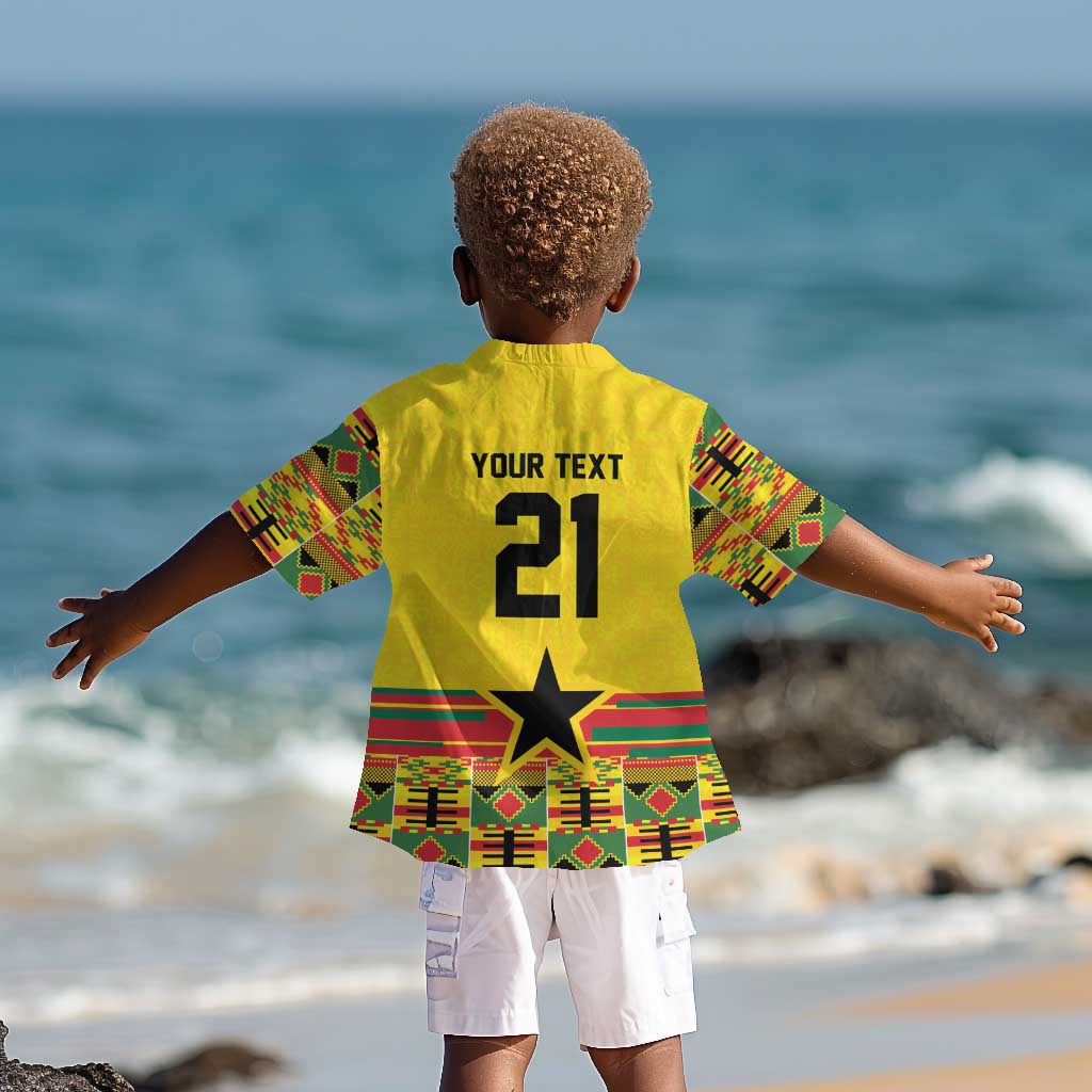 World Football 2026 Ghana Custom Kid Hawaiian Shirt Black Stars African Kente Pattern LT9