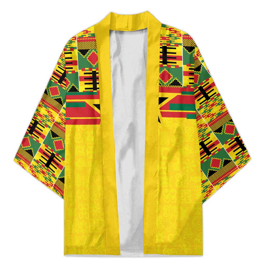 World Football 2026 Ghana Custom Kimono Black Stars African Kente Pattern - Wonder Print Shop