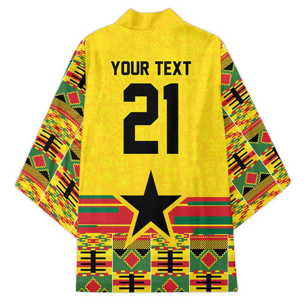 World Football 2026 Ghana Custom Kimono Black Stars African Kente Pattern - Wonder Print Shop