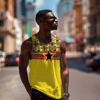 World Football 2026 Ghana Custom Men Tank Top Black Stars African Kente Pattern - Wonder Print Shop