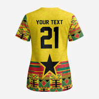 World Football 2026 Ghana Custom Scrub Top Black Stars African Kente Pattern - Wonder Print Shop