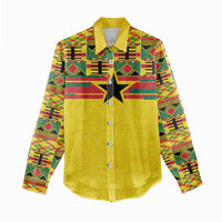 World Football 2026 Ghana Custom Women Casual Shirt Black Stars African Kente Pattern - Wonder Print Shop