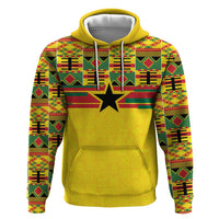 World Football 2026 Ghana Custom Zip Hoodie Black Stars African Kente Pattern - Wonder Print Shop