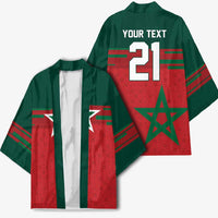 World Football 2026 Morocco Custom Kimono African Geometric Red Pattern - Wonder Print Shop