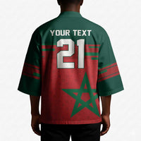 World Football 2026 Morocco Custom Kimono African Geometric Red Pattern - Wonder Print Shop