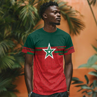 World Football 2026 Morocco Custom T shirt African Geometric Red Pattern LT9