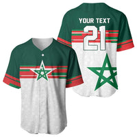 World Football 2026 Morocco Custom Baseball Jersey African Geometric White Pattern LT9