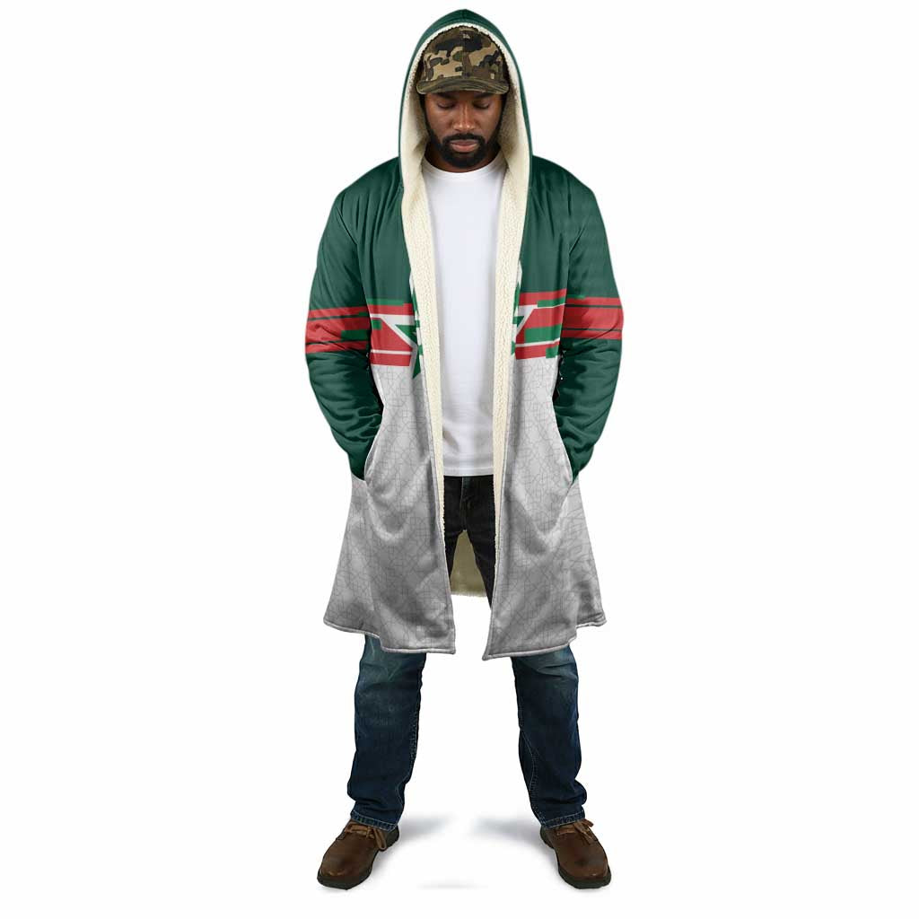 World Football 2026 Morocco Custom Cloak African Geometric White Pattern - Wonder Print Shop