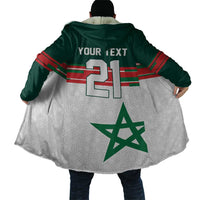 World Football 2026 Morocco Custom Cloak African Geometric White Pattern - Wonder Print Shop