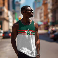 World Football 2026 Morocco Custom Men Tank Top African Geometric White Pattern - Wonder Print Shop