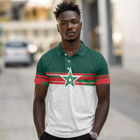 World Football 2026 Morocco Custom Polo Shirt African Geometric White Pattern LT9