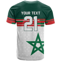 World Football 2026 Morocco Custom T shirt African Geometric White Pattern LT9