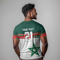 World Football 2026 Morocco Custom T shirt African Geometric White Pattern LT9