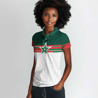 World Football 2026 Morocco Custom Women Polo Shirt African Geometric White Pattern LT9