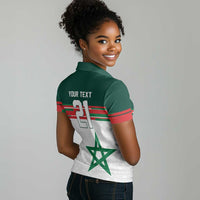 World Football 2026 Morocco Custom Women Polo Shirt African Geometric White Pattern LT9