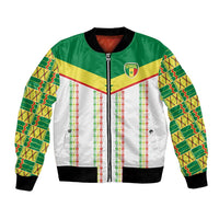 World Football 2026 Senegal Custom Bomber Jacket African Kente White Pattern - Wonder Print Shop