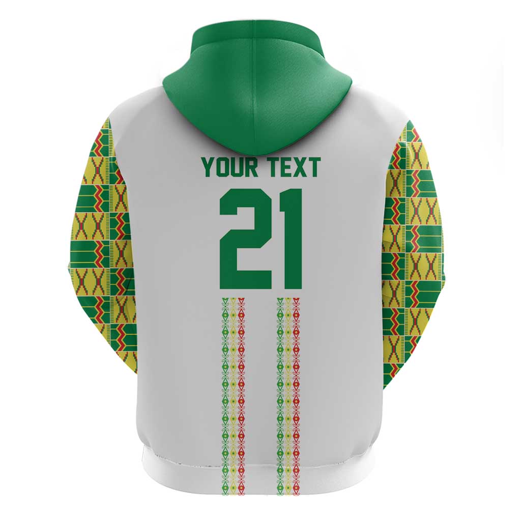 World Football 2026 Senegal Custom Hoodie African Kente White Pattern - Wonder Print Shop