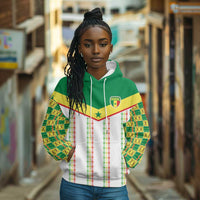 World Football 2026 Senegal Custom Hoodie African Kente White Pattern - Wonder Print Shop