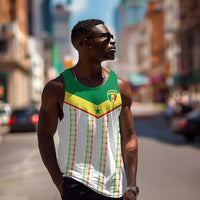 World Football 2026 Senegal Custom Men Tank Top African Kente White Pattern - Wonder Print Shop