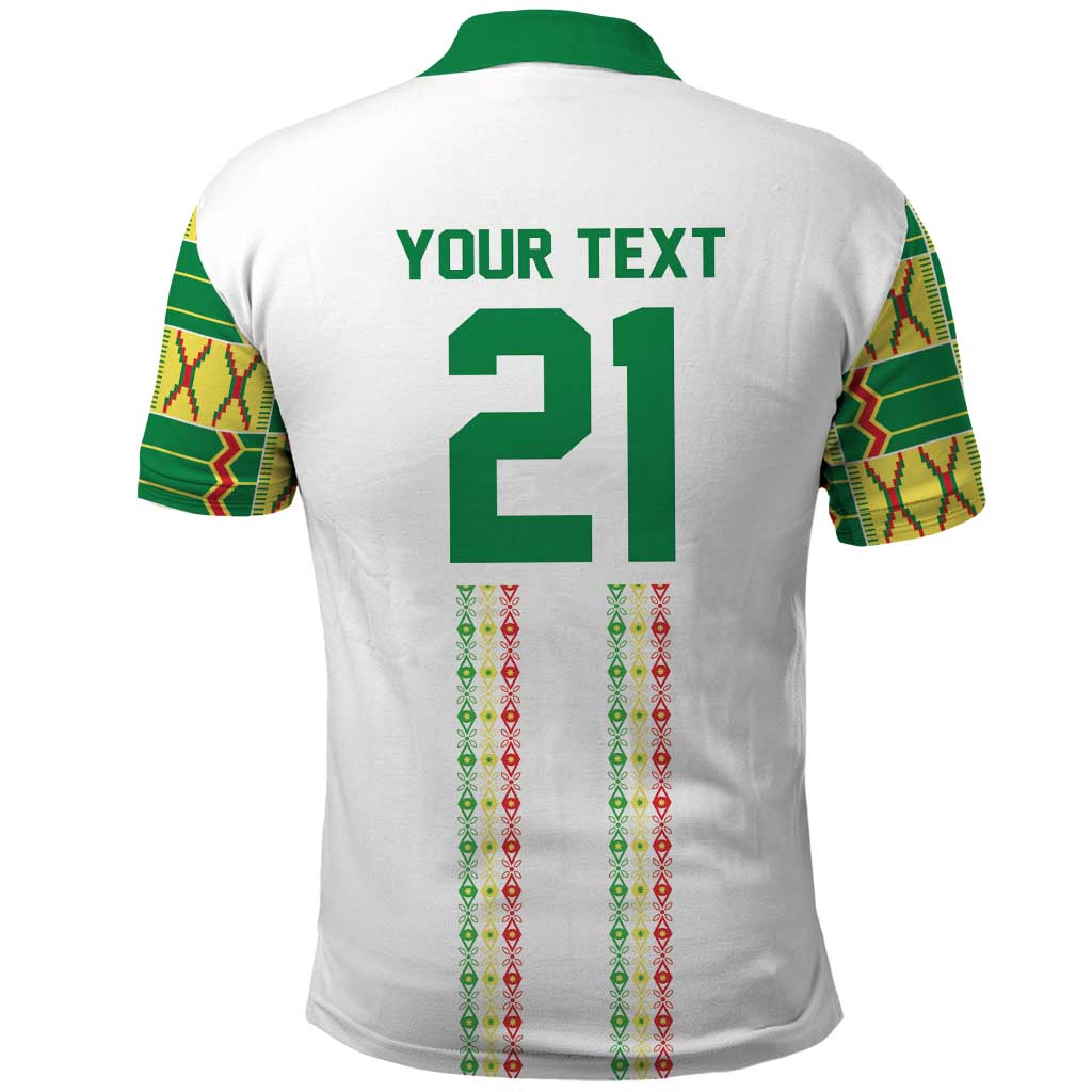 World Football 2026 Senegal Custom Polo Shirt African Kente White Pattern LT9