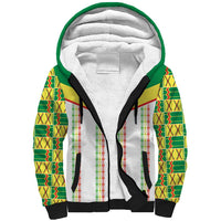 World Football 2026 Senegal Custom Sherpa Hoodie African Kente White Pattern - Wonder Print Shop