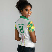 World Football 2026 Senegal Custom Women Polo Shirt African Kente White Pattern LT9