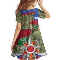 Russia Defender of The Fatherland Day Family Matching Off Shoulder Maxi Dress and Hawaiian Shirt