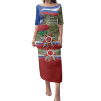 Russia Defender of The Fatherland Day Family Matching Puletasi and Hawaiian Shirt