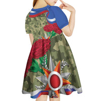 Russia Defender of The Fatherland Day Kid Short Sleeve Dress