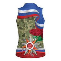 Russia Defender of The Fatherland Day Women Sleeveless Polo Shirt - Wonder Print Shop