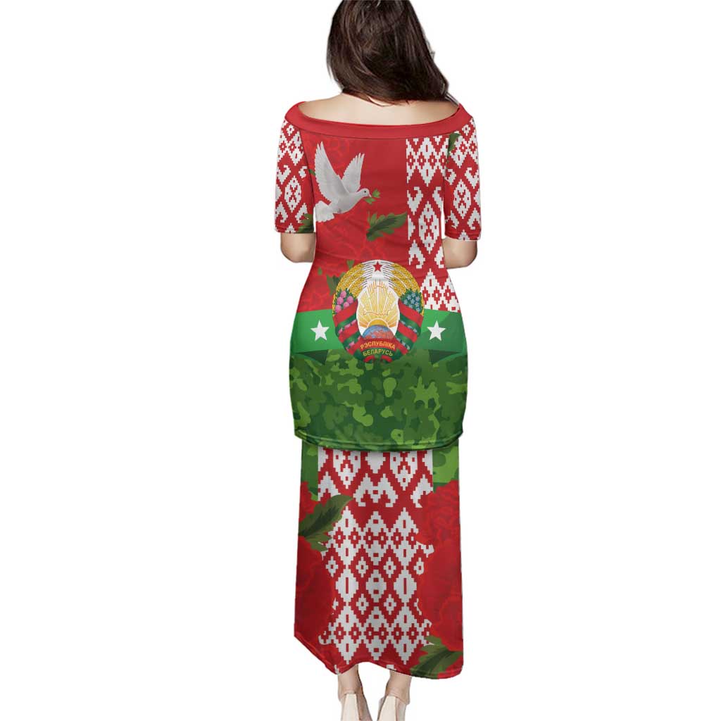 Belarus Defender of The Fatherland Day Family Matching Puletasi and Hawaiian Shirt