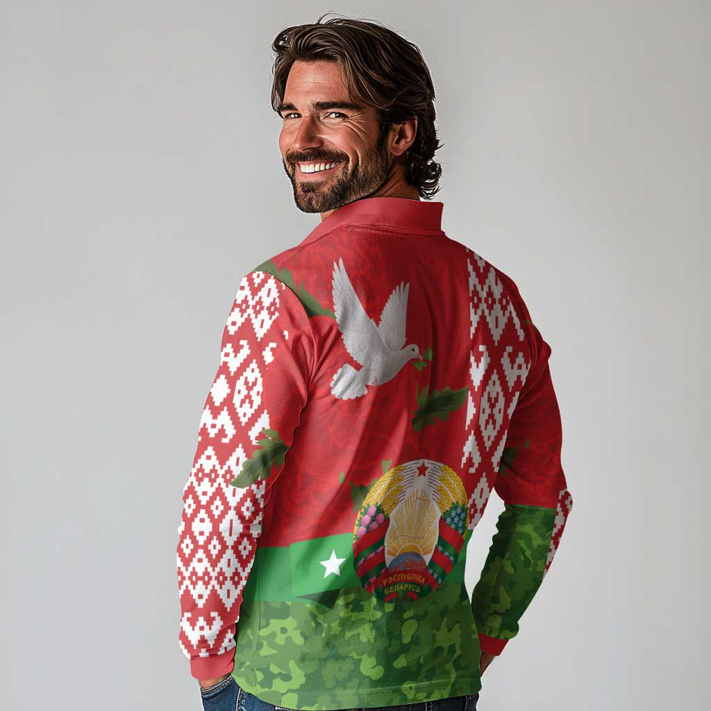 Belarus Defender of The Fatherland Day Long Sleeve Polo Shirt