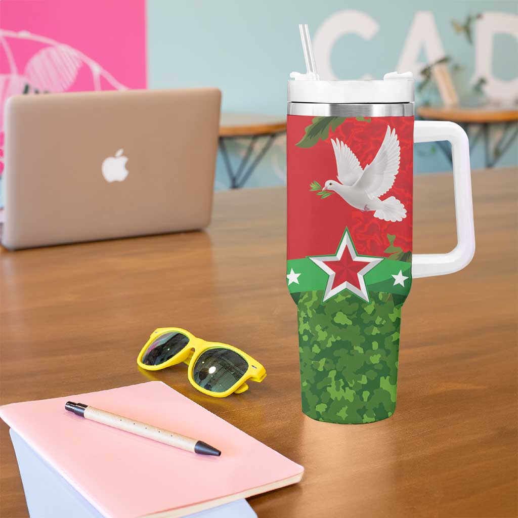 Belarus Defender of The Fatherland Day Tumbler With Handle