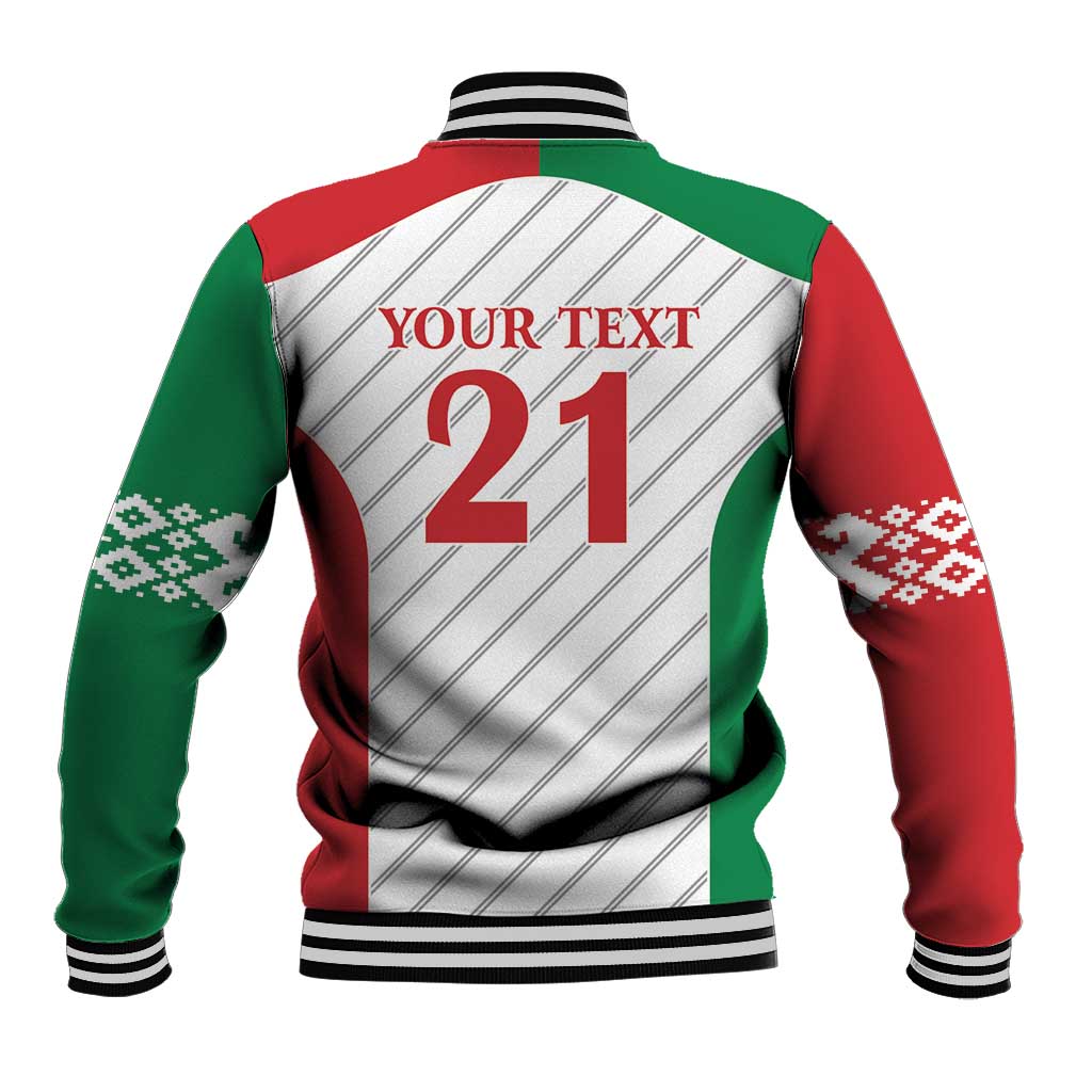 Belarus Football Custom Baseball Jacket Rushnyk Pattern