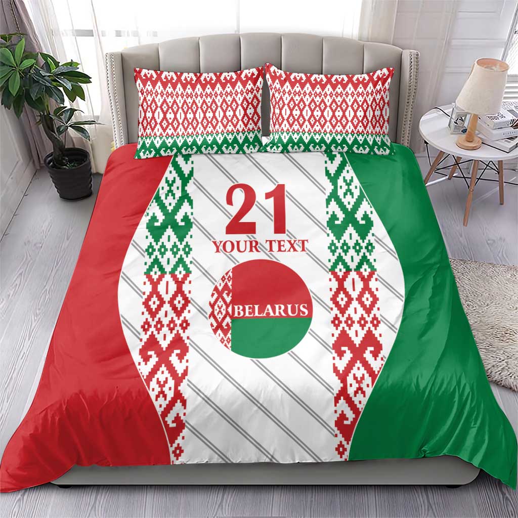 Belarus Football Custom Bedding Set Rushnyk Pattern